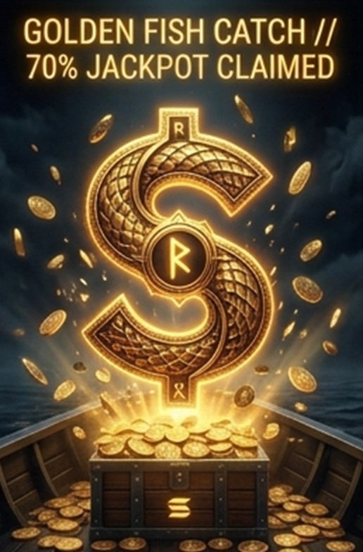 Golden fish catch, 70% jackpot claimed